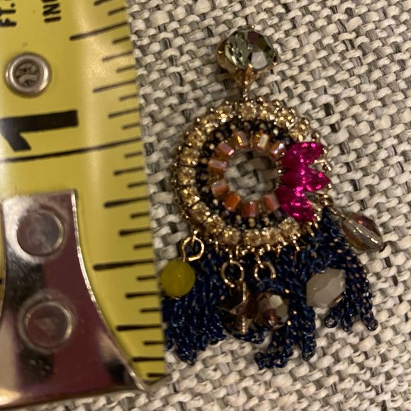 Earrings, Chandelier, Multi Color Crystal - Costume Jewelry - Picture 5 of 6